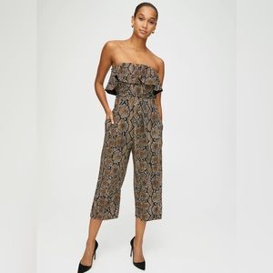 Babaton flutter jumpsuit white